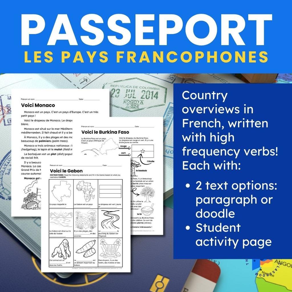 1 Passeport les pays francophones