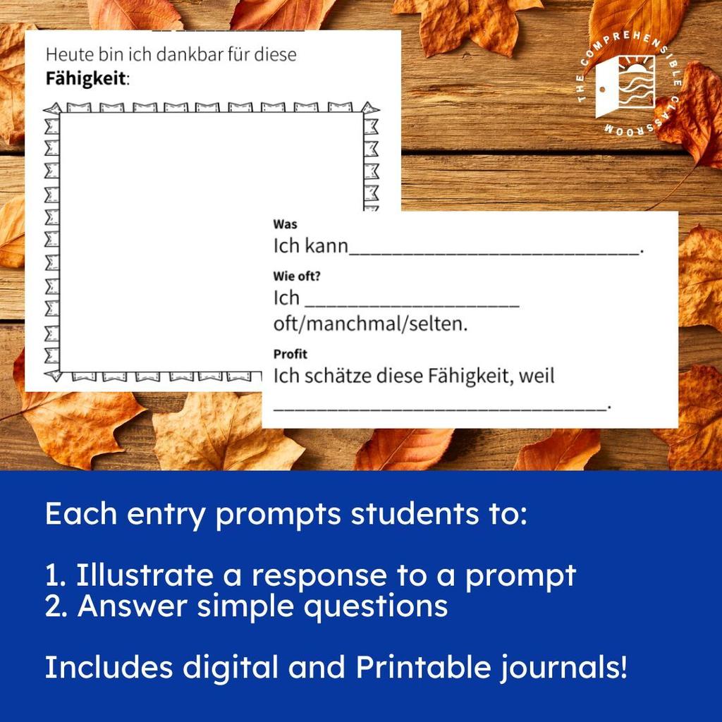 12 German Gratitude Journal