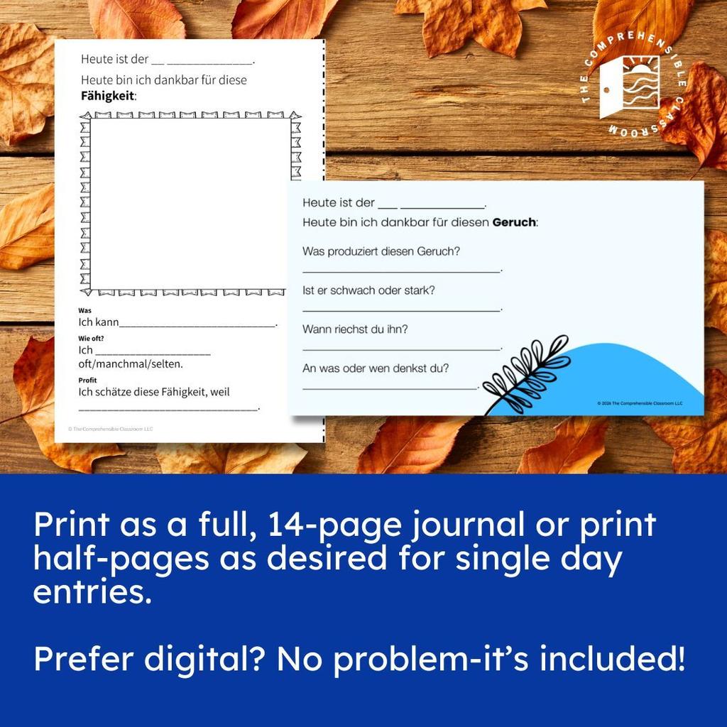 14 German Gratitude Journal