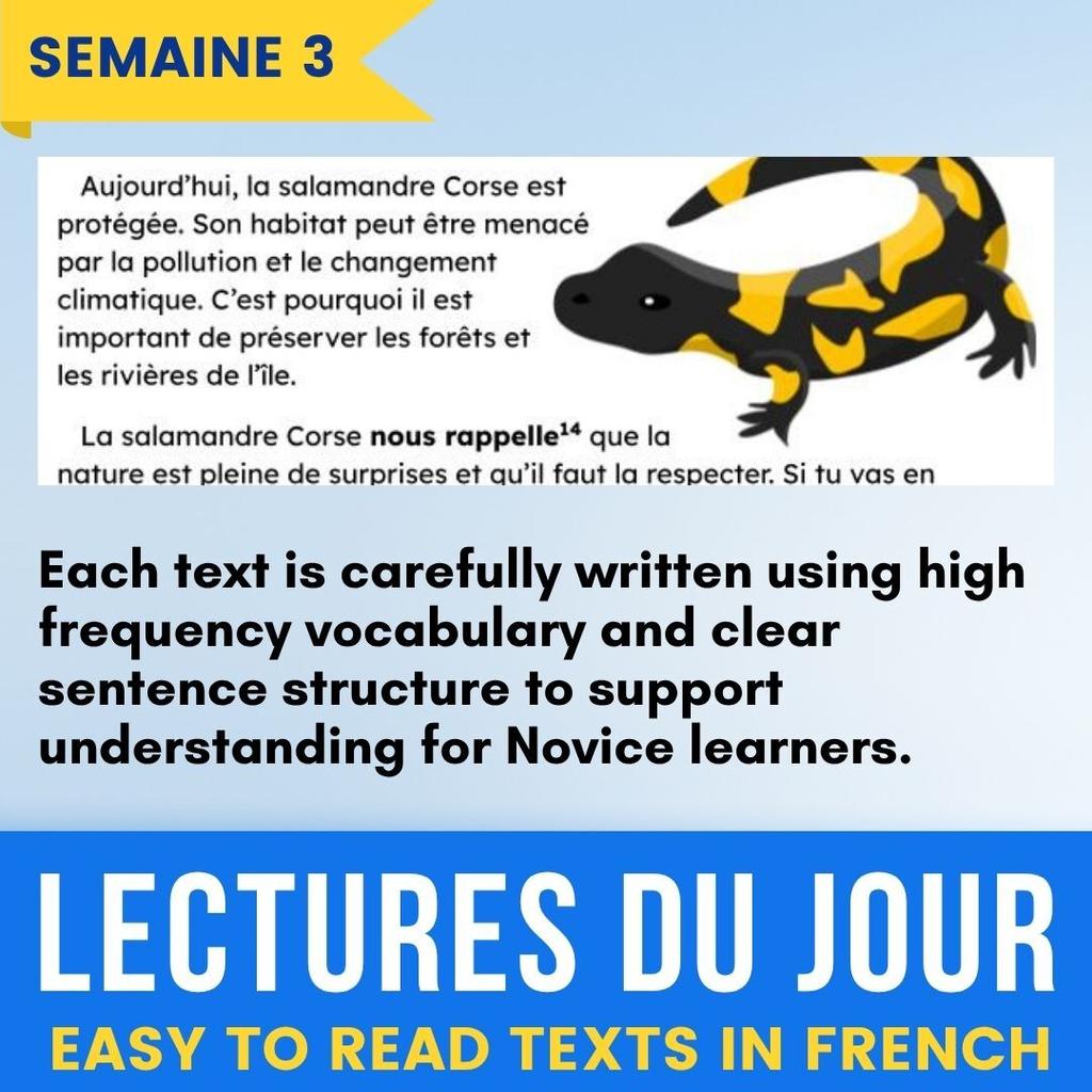 15 lectures du jour semaine 3