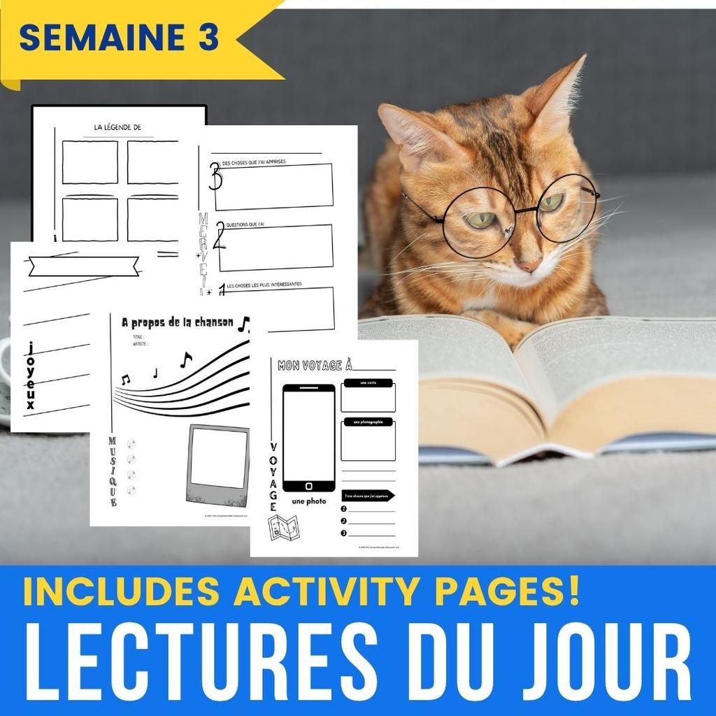 16 lectures du jour semaine 3