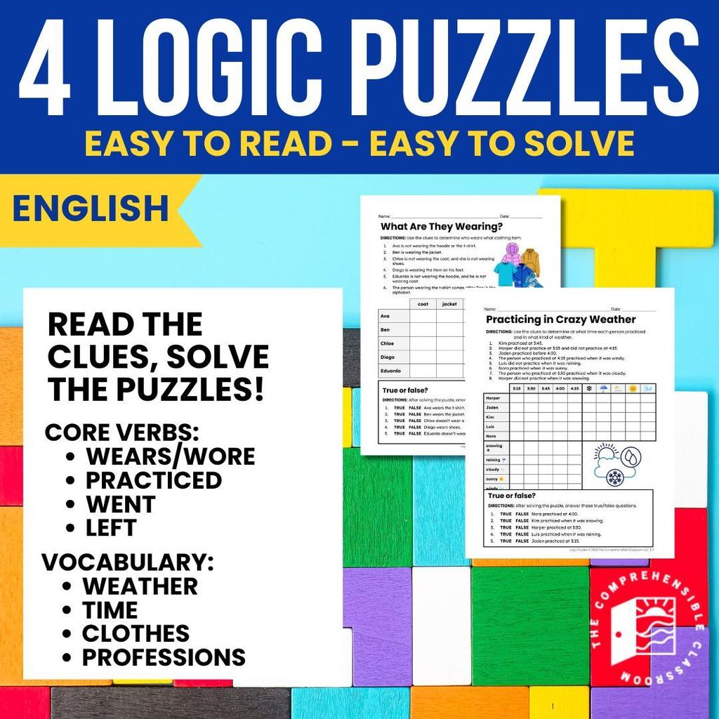 16 English Logic Puzzles