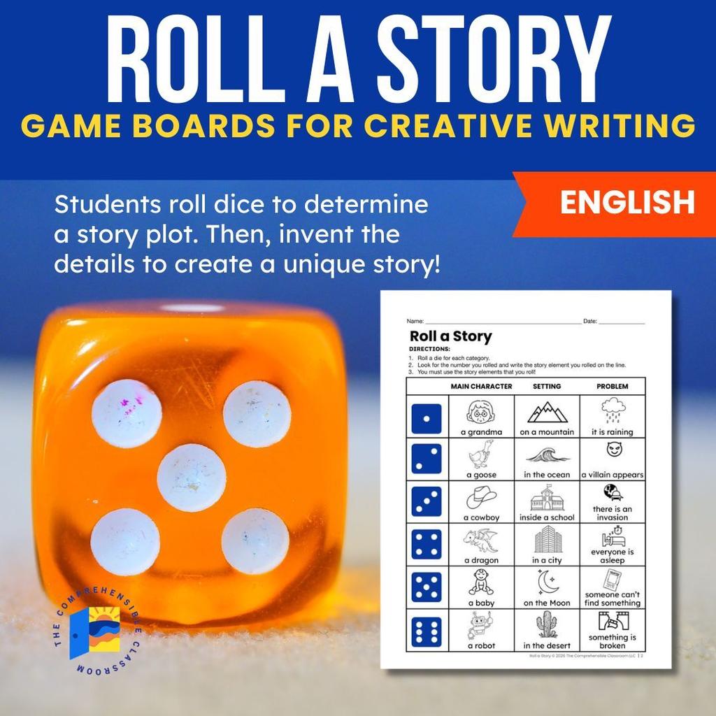 16 English Roll a Story