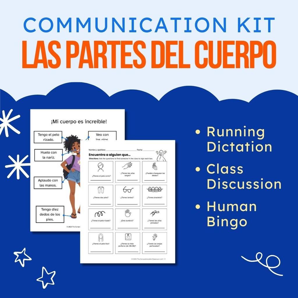 1las partes del cuerpo running dictation