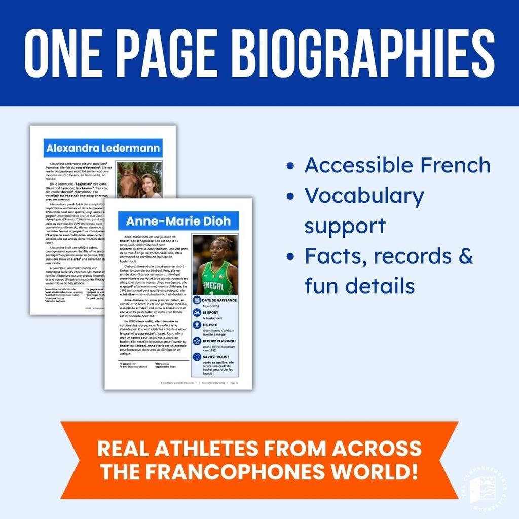 2 Famous French Athlete Biographies