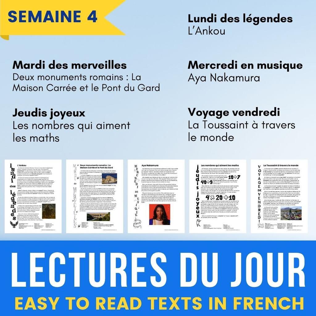 20 lectures du jour semaine 4