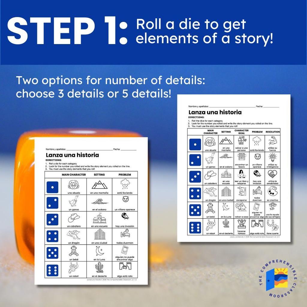 2 Spanish Roll a Story