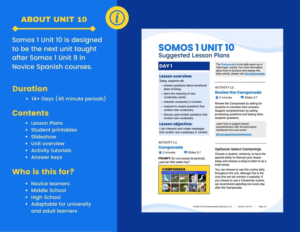 3 Somos 1 Unit 10 updated