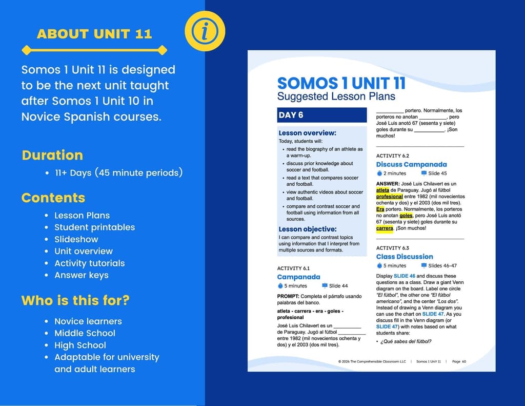 3 Somos 1 Unit 11