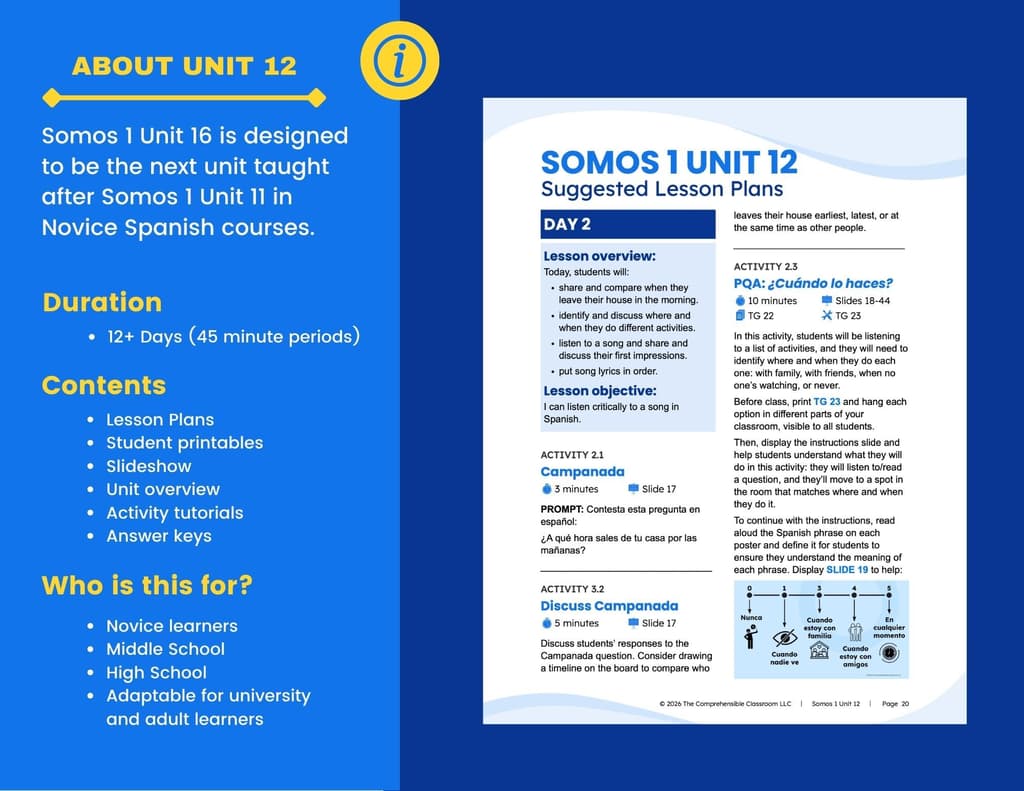 3 Somos 1 Unit 12