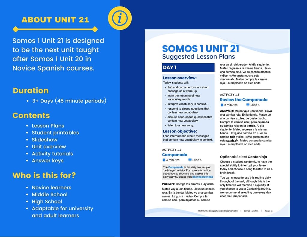 3 Somos 1 Unit 21 Update