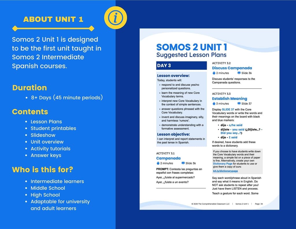 3 new somos 2 unit 1