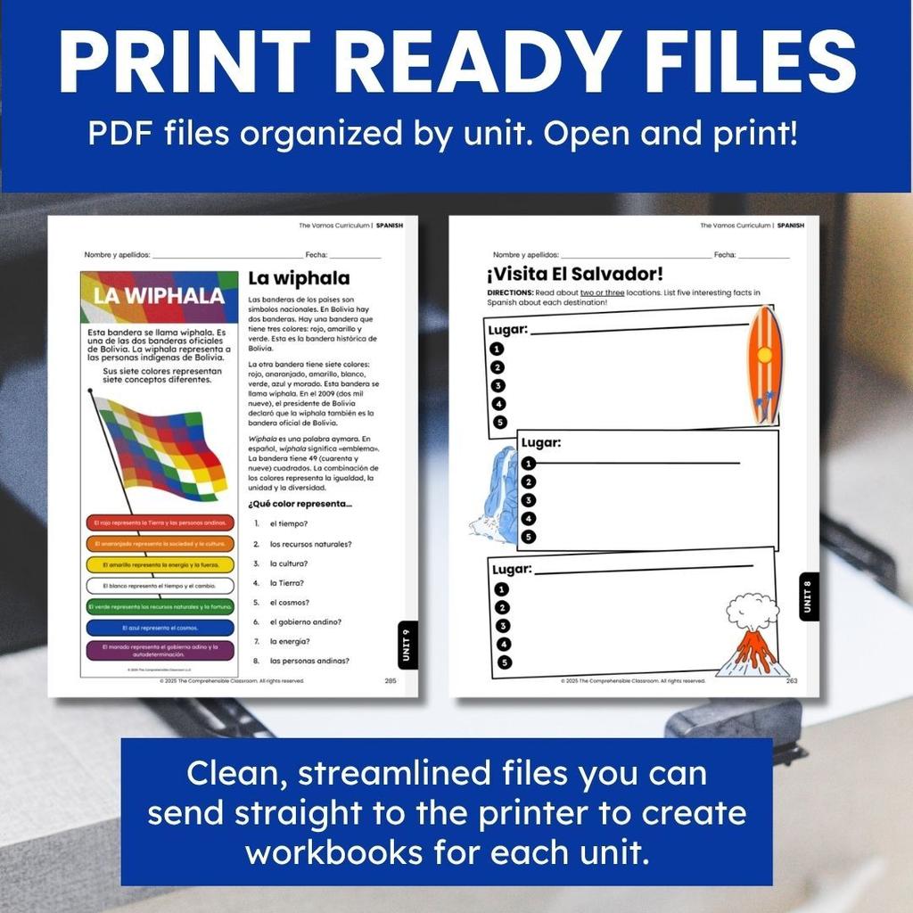 3 Vamos Workbook Printable Access
