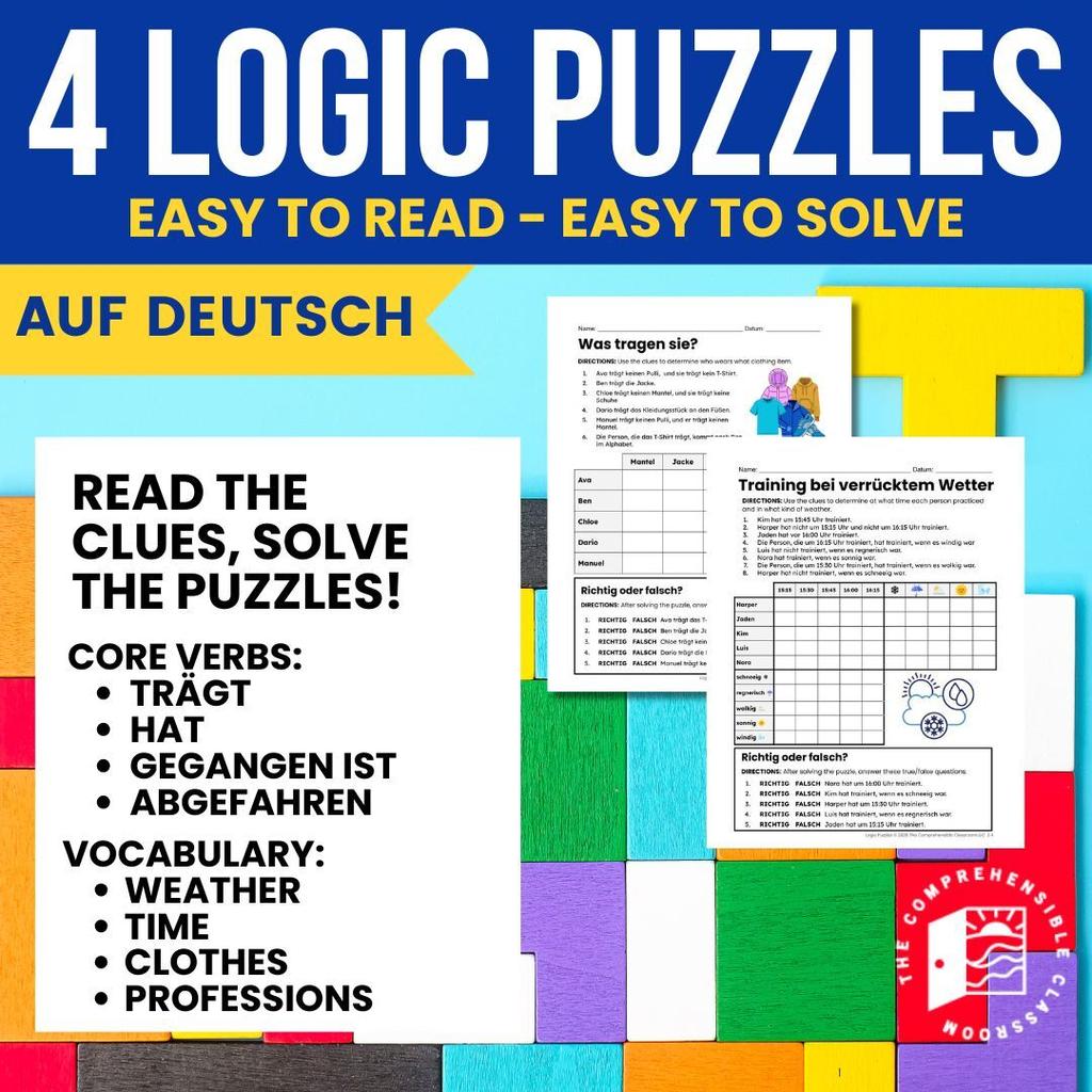 6 German Logic Puzzles