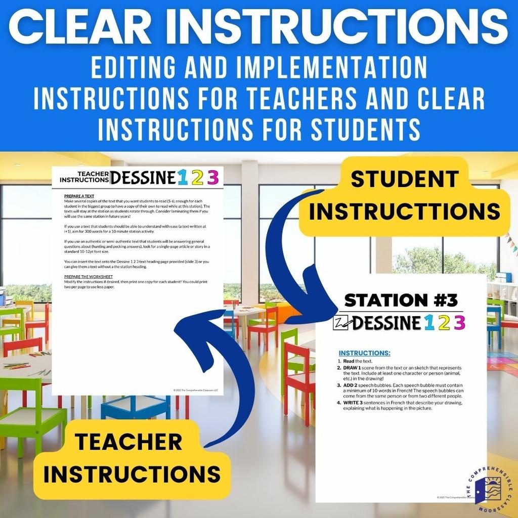 Editable Stations for French Class Product Cover 1