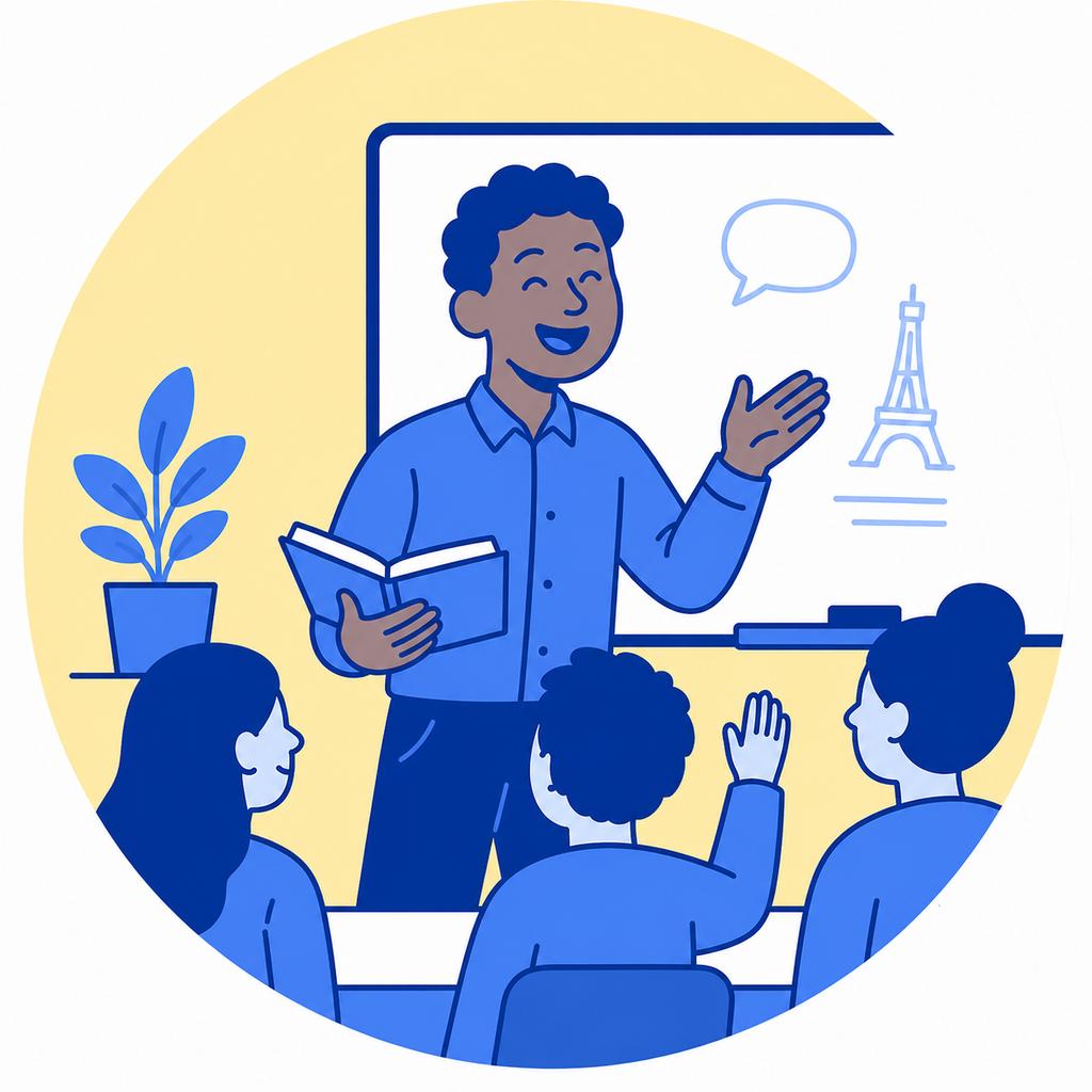 Illustration french teacher