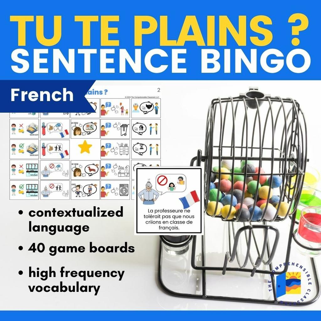 Bingo Game: Basic French questions😱 Explore o mundo de ZzzzCom