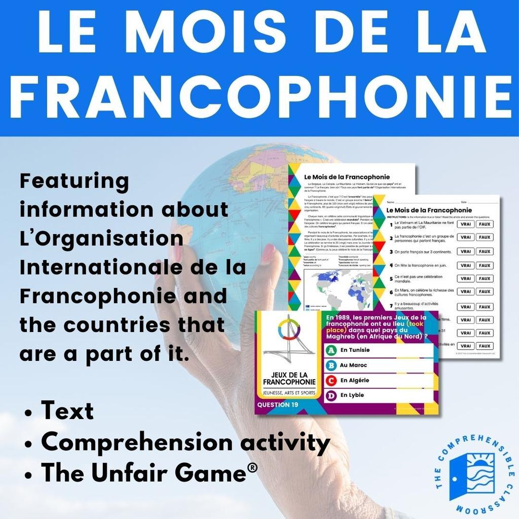 Unfair Game French Le mois de la Francophonie1