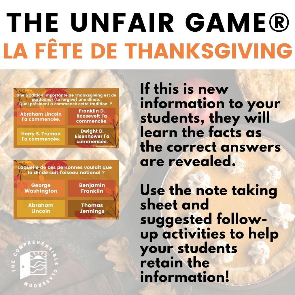 Unfair Game French Thanksgiving58