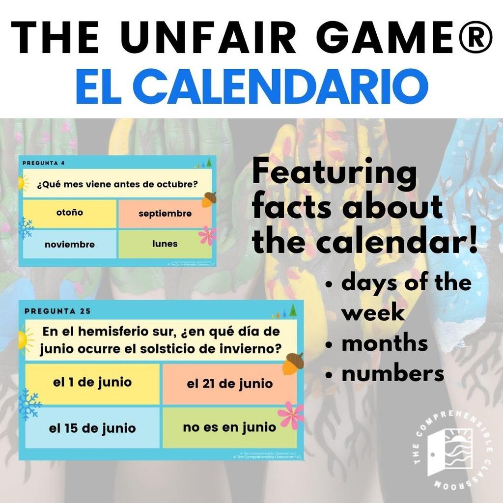 Unfair Game Spanish Calendar22