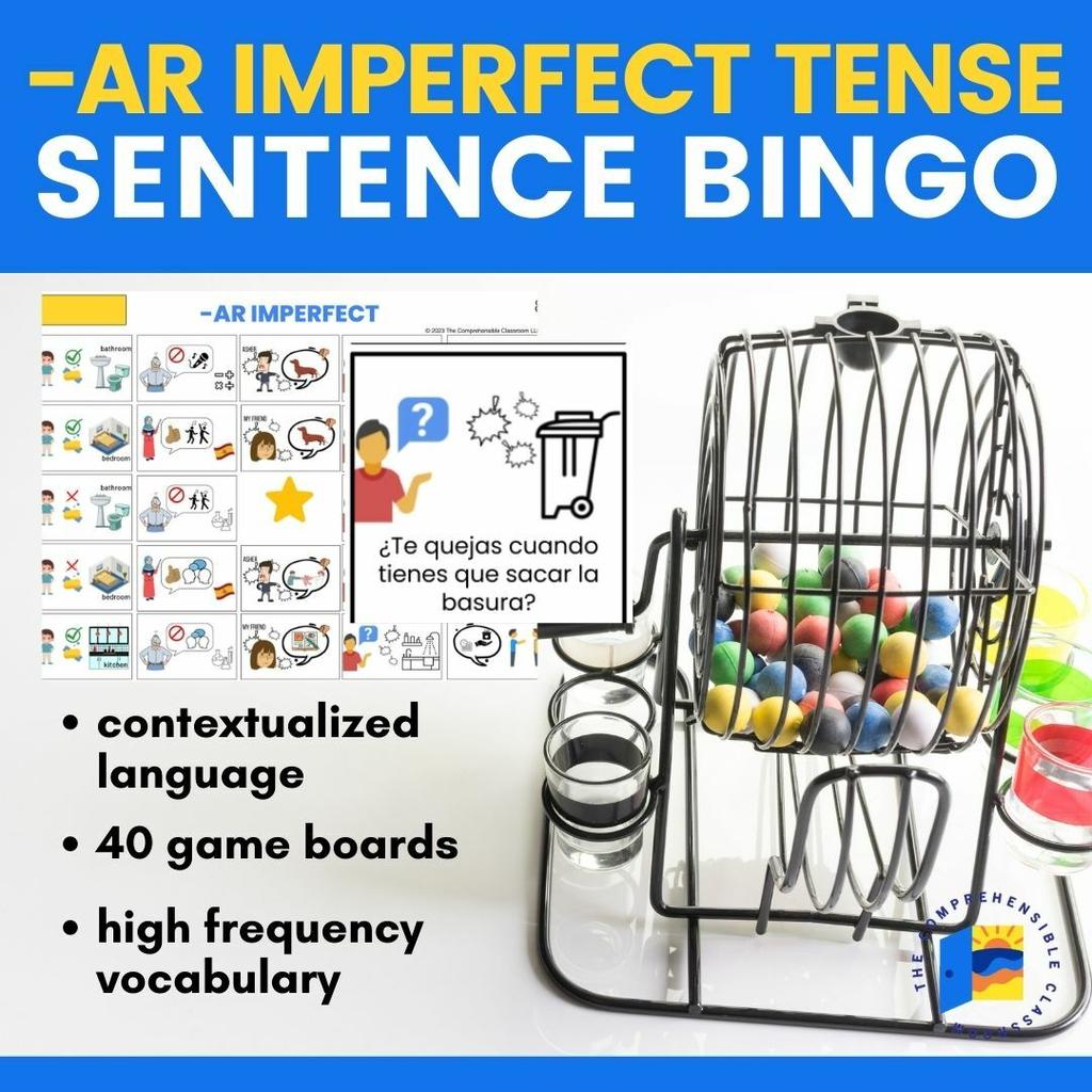 Ar imperfect tense bingo81