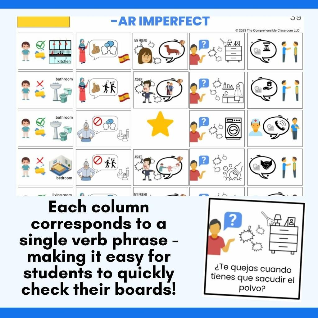 Ar imperfect tense bingo83