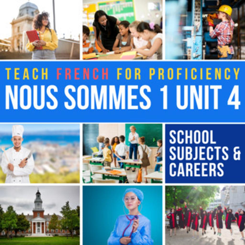 Nous Sommes 1 Unit 4 School Subjects and Careers cover 2249658 1