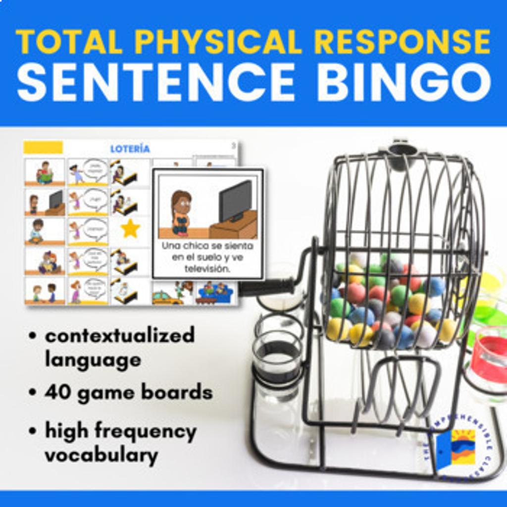 TPR Sentence Bingo in Spanish 8008169 1