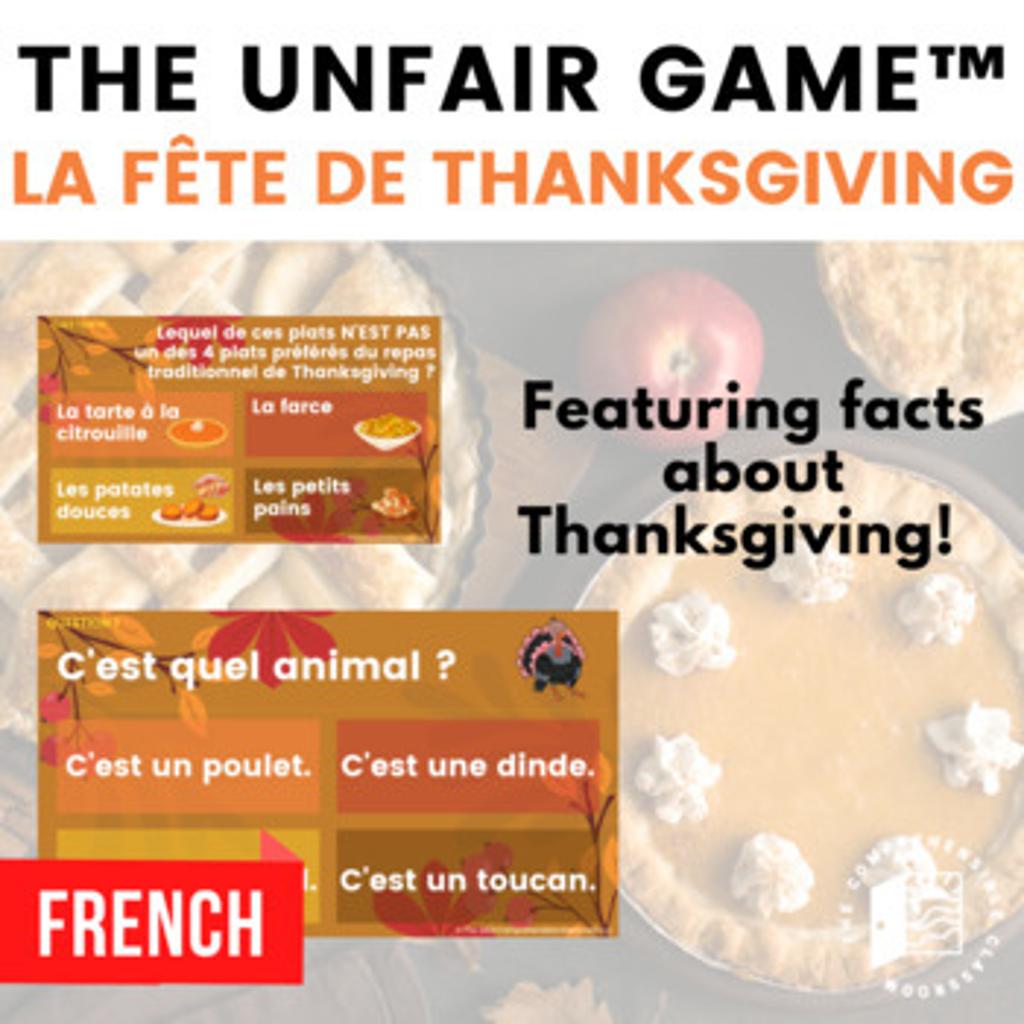 The Unfair Game La Fete de Thanksgiving 8784650 1