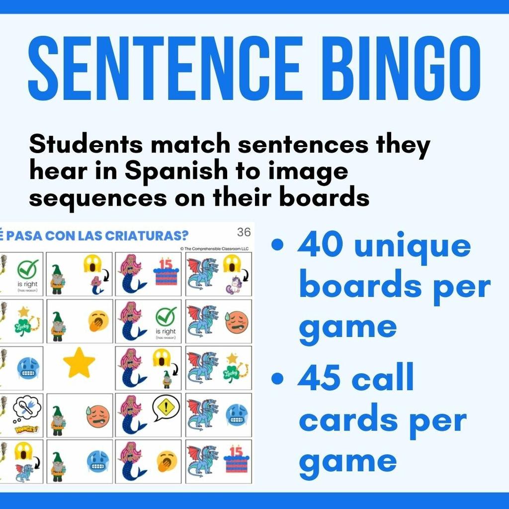 Sentence bingo bundle47