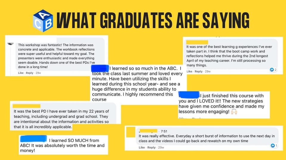 Abc testimonials from graduates