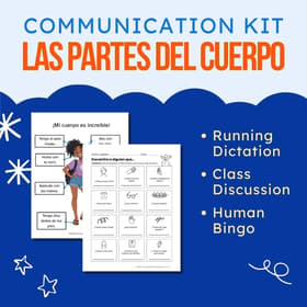 1las partes del cuerpo running dictation