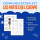 1las partes del cuerpo running dictation