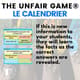Unfair Game French Calendar29