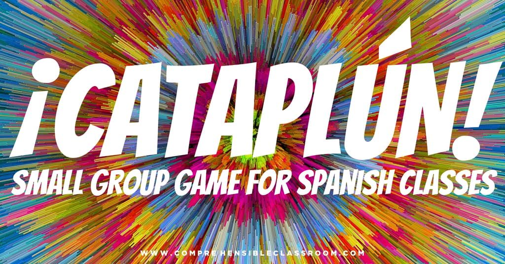 Cataplún is a a fast paced, student led game that is perfect for language classes. Students can work with sentences or questions in the target language, and the game can fill as much time as you need!