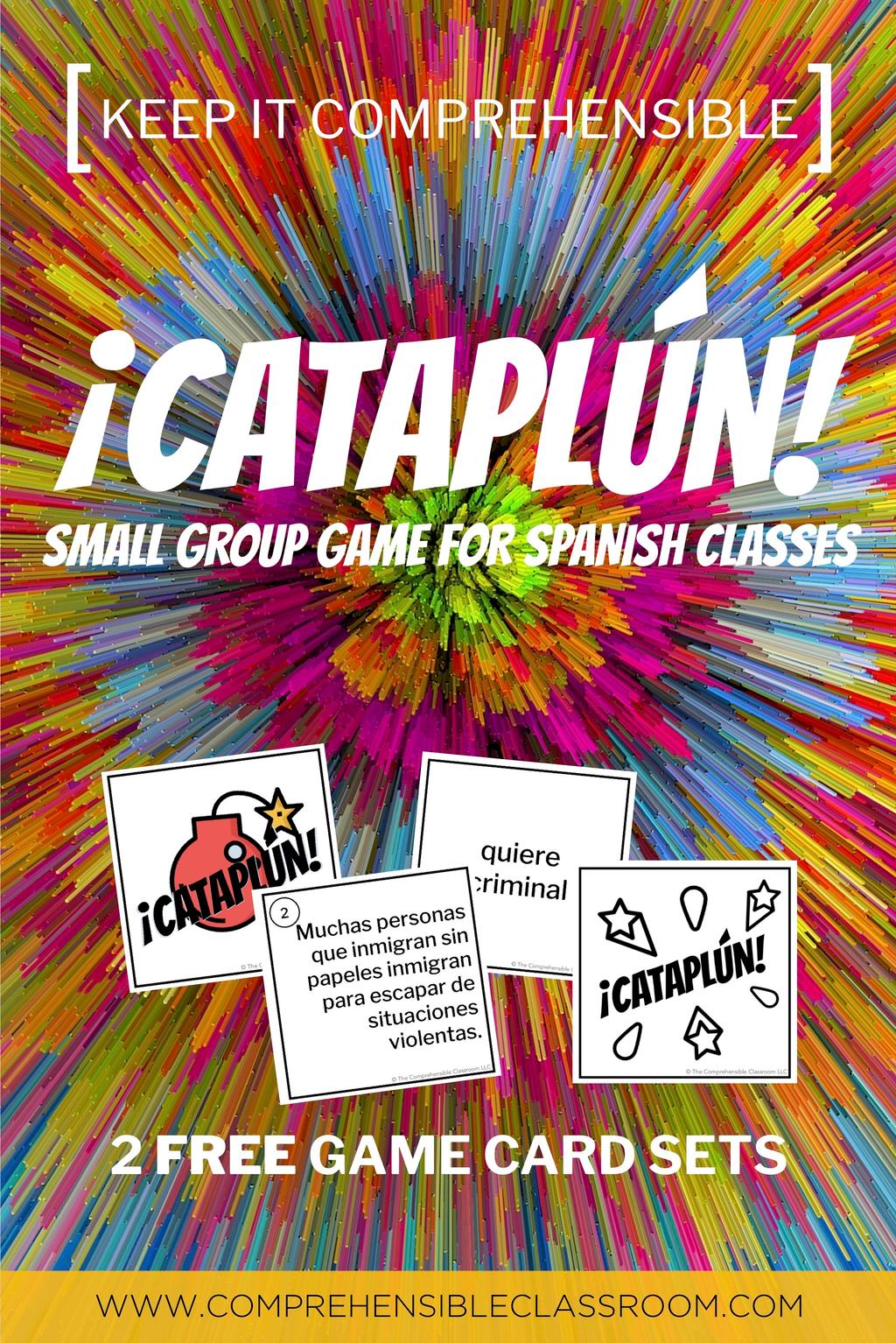 Cataplún is a a fast paced, student led game that is perfect for language classes. Students can work with sentences or questions in the target language, and the game can fill as much time as you need!