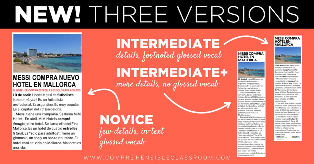 Each news story is provided in three levels of text complexity: Novice, Intermediate, and Intermediate+. #EMETM » 2019-2020 subscription