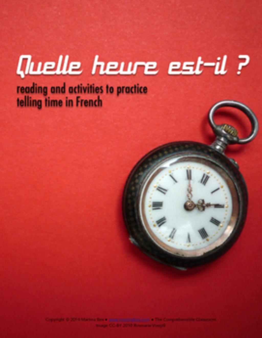 The Comprehensible Classroom | Telling time in French: Paul et l'avion