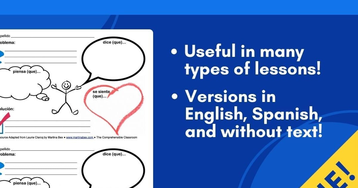 The Comprehensible Classroom | Character Map in Spanish and English