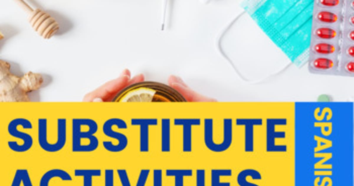 The Comprehensible Classroom | Spanish Substitute Activities | Set #4